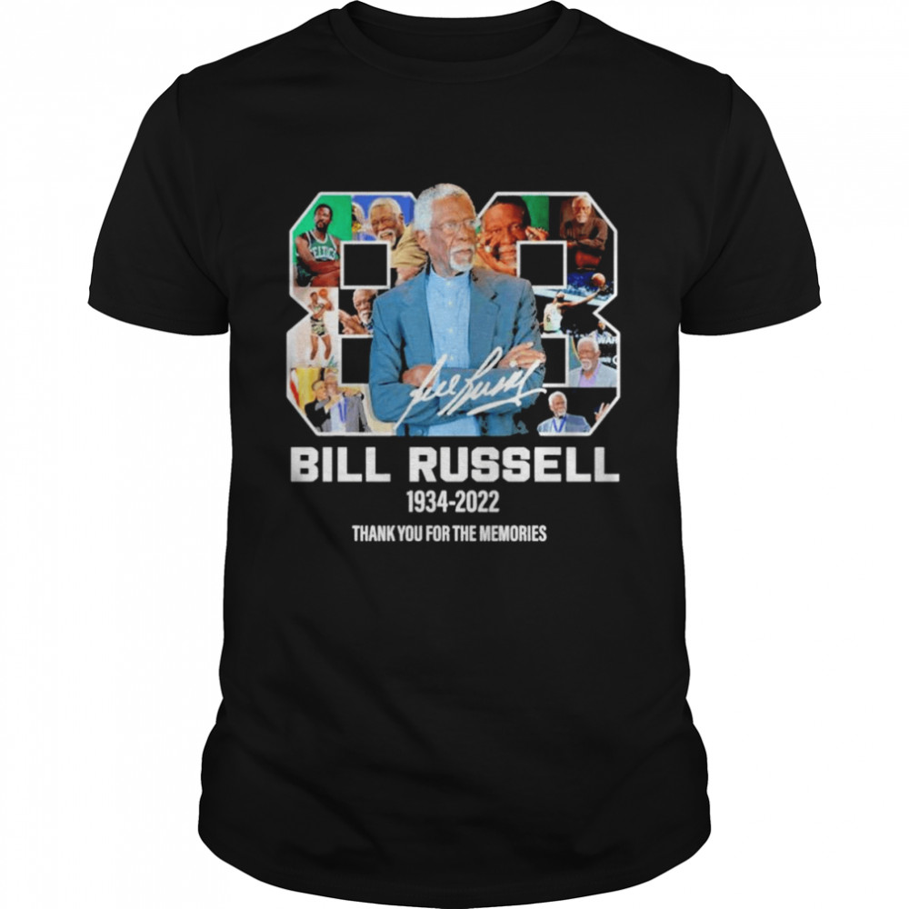 88 years Bill Russell 1934 2022 Thank you memories signature shirt