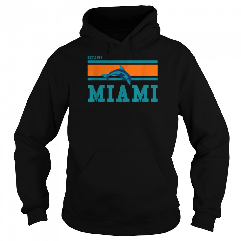 Athletic Novelty Dolphin Miami Sports Team Est1966 shirt Unisex Hoodie