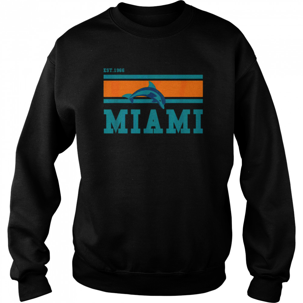 Athletic Novelty Dolphin Miami Sports Team Est1966 shirt Unisex Sweatshirt