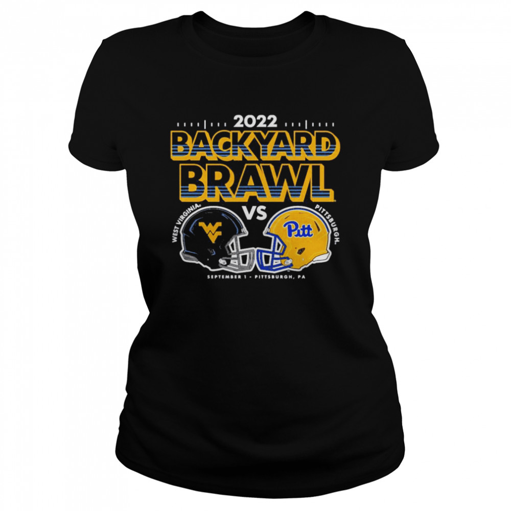 Blue 84 Men’s West Virginia Mountaineers vs Pitt Panthers Navy 2022 Backyard Brawl Football T- Classic Women's T-shirt