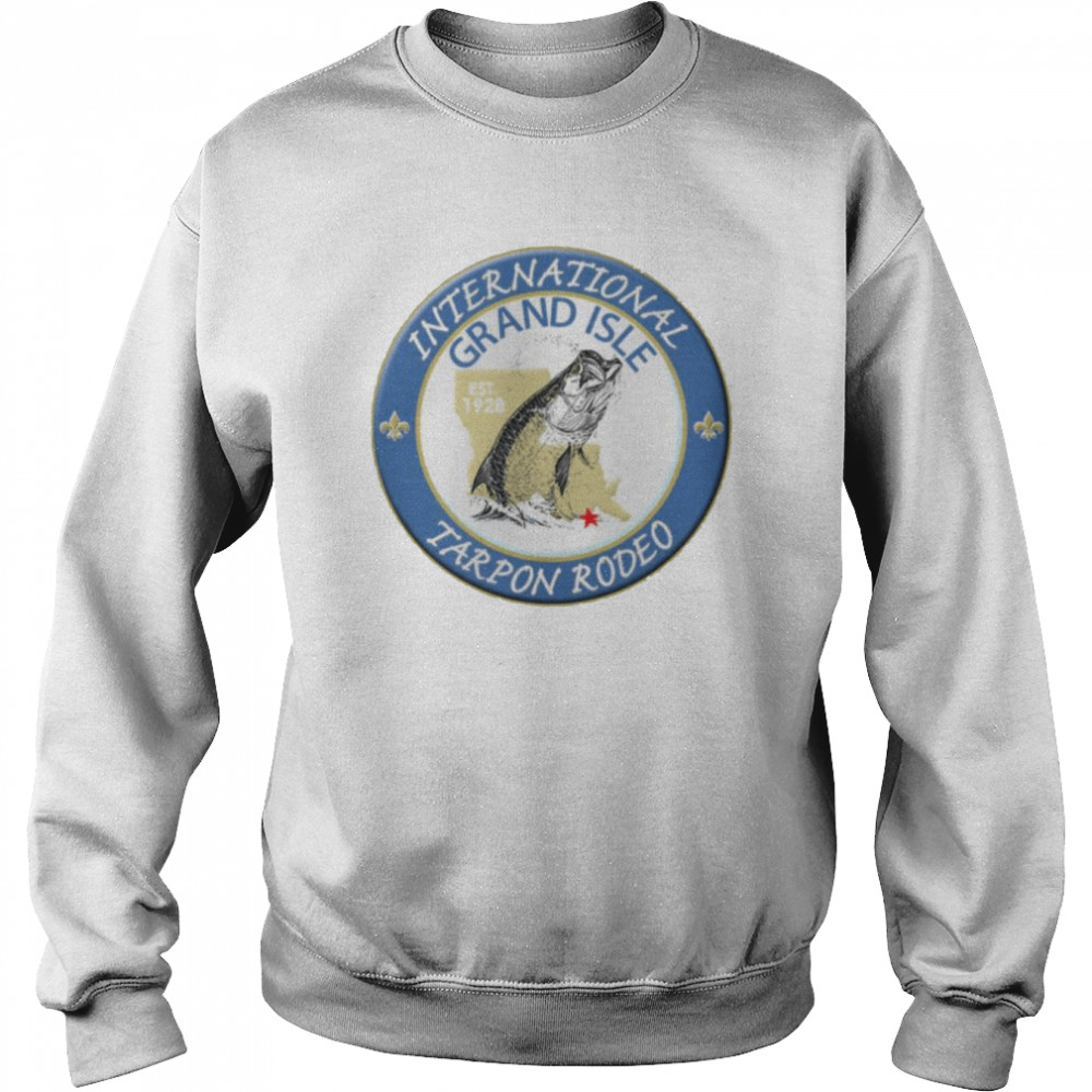 Blue Logo Tarpon Rodeo Grand Isle shirt Unisex Sweatshirt