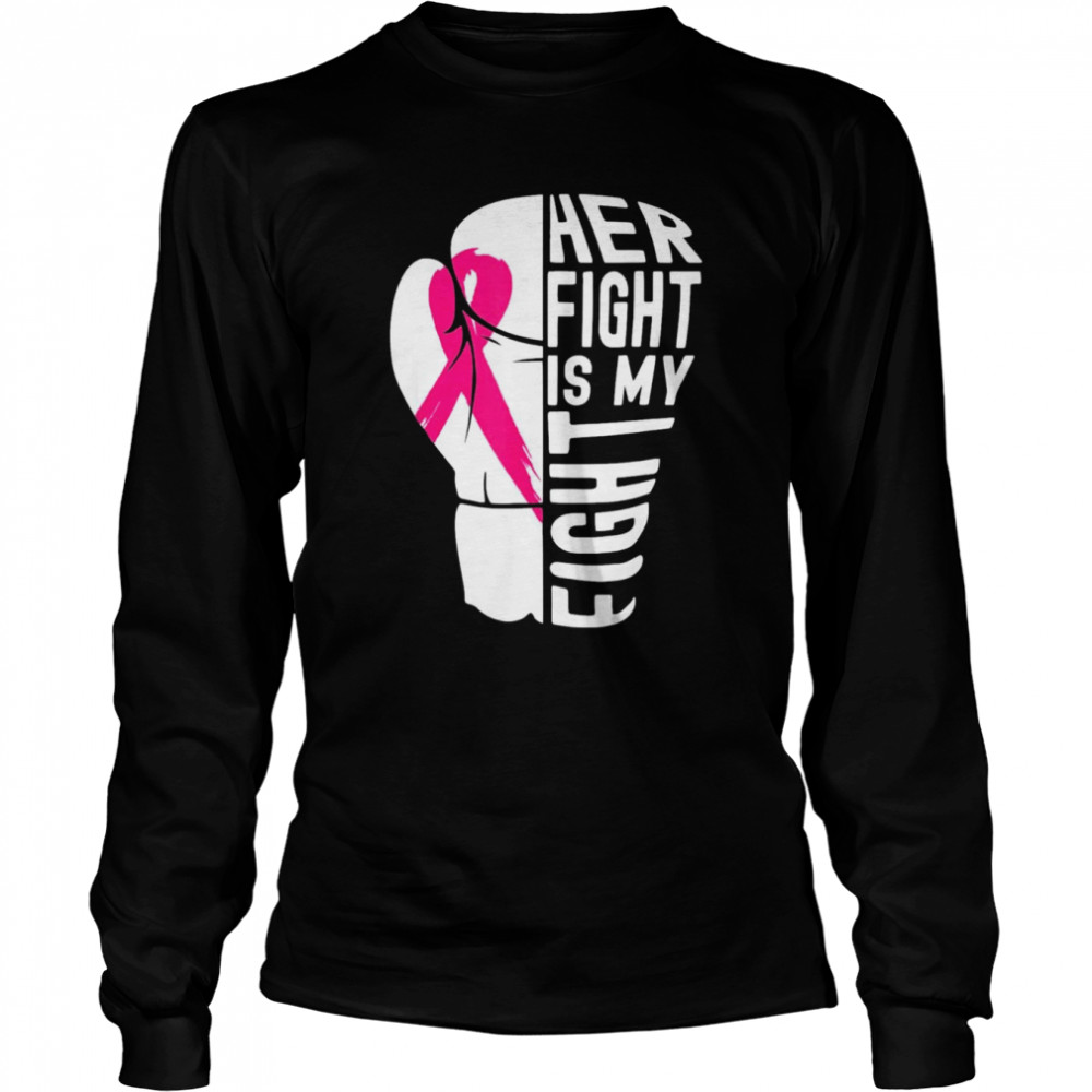 Breast Cancer Awareness Husband Support Squad T- Long Sleeved T-shirt