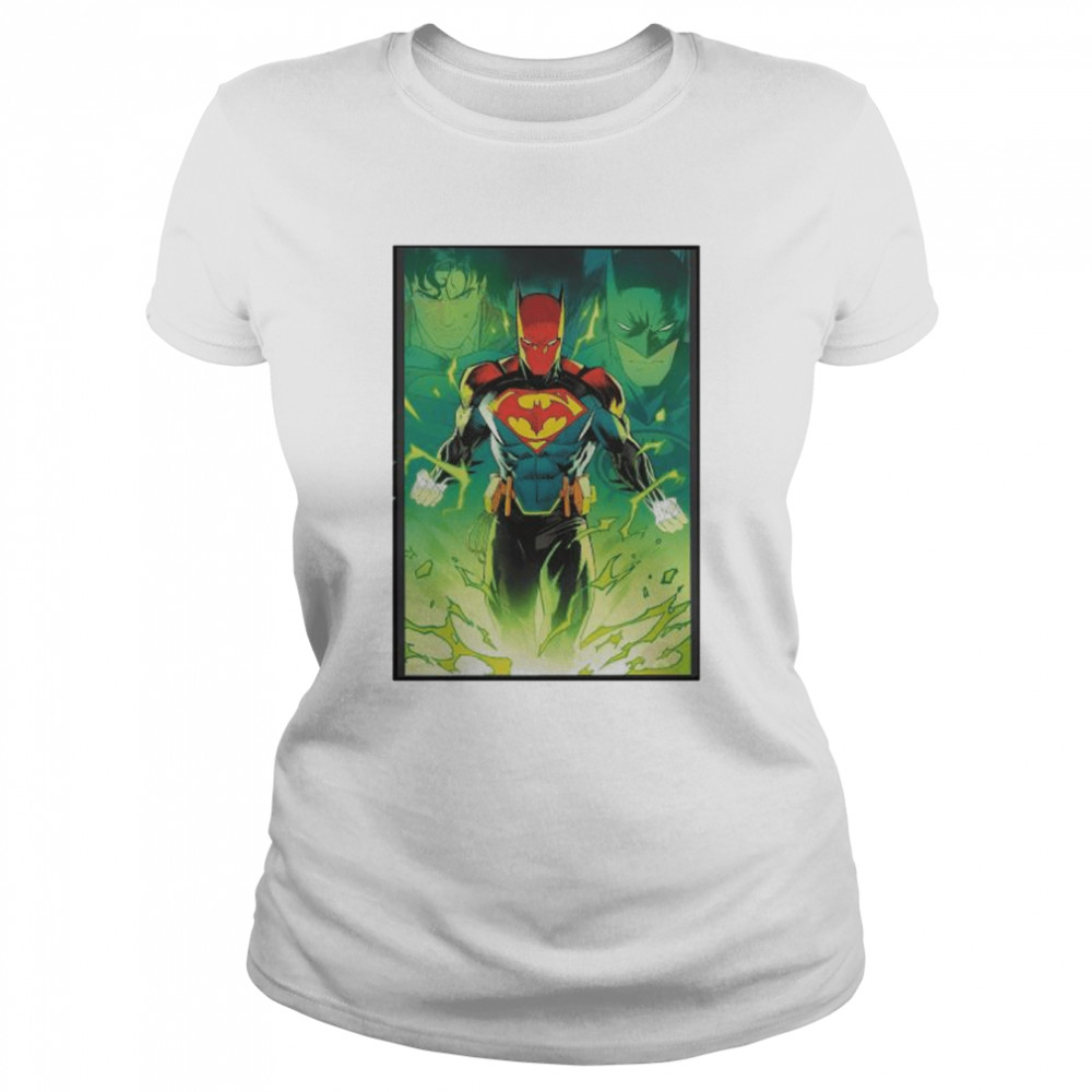 Dc comics superman x batman superpowers art shirt Classic Women's T-shirt