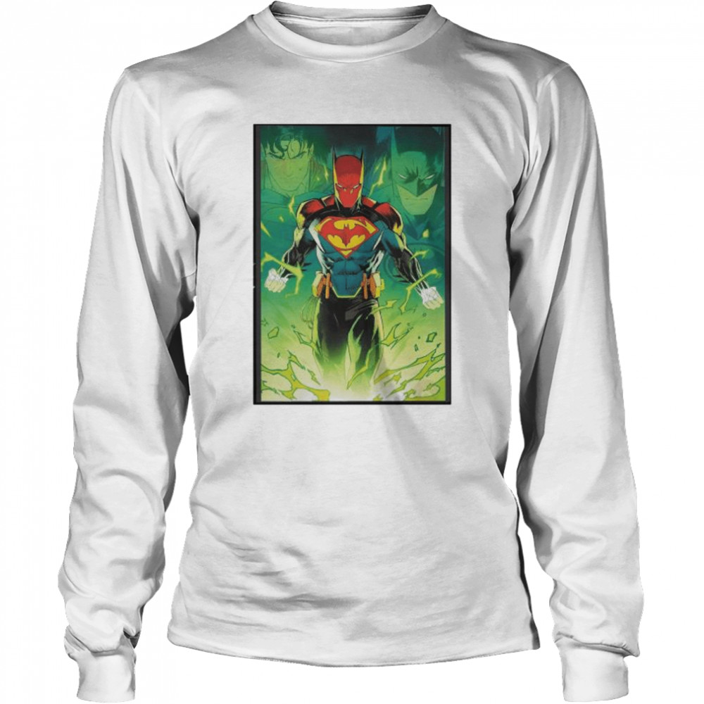 Dc comics superman x batman superpowers art shirt Long Sleeved T-shirt