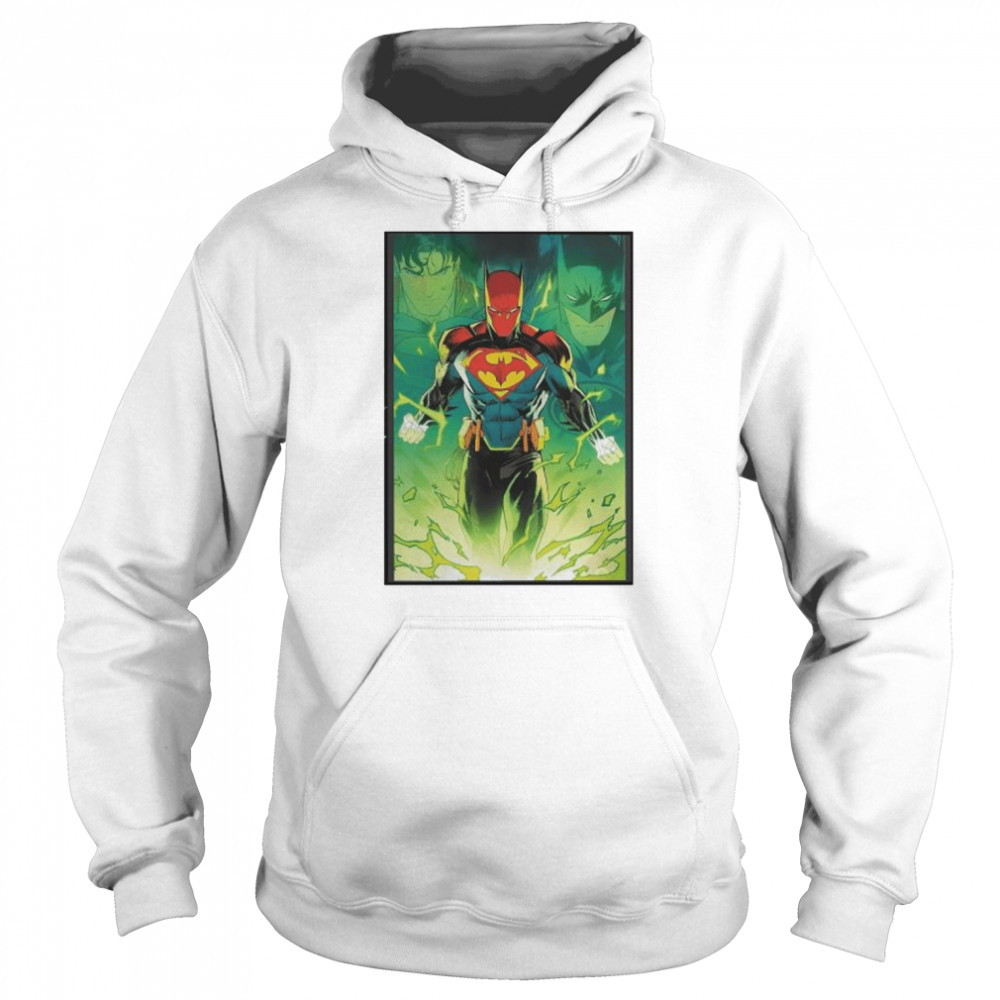 Dc comics superman x batman superpowers art shirt Unisex Hoodie