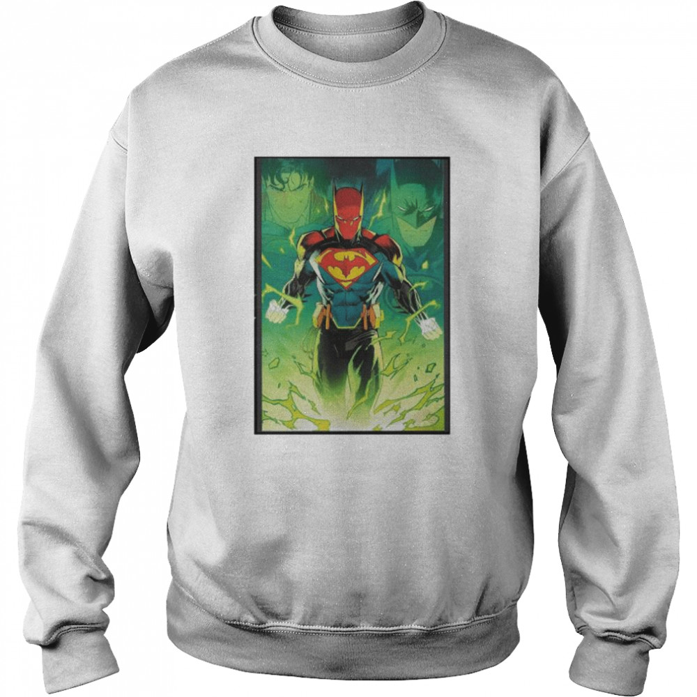 Dc comics superman x batman superpowers art shirt Unisex Sweatshirt