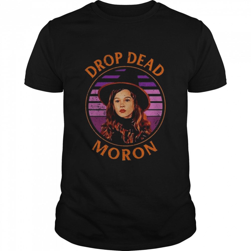 Drop dead moron vintage halloween shirt