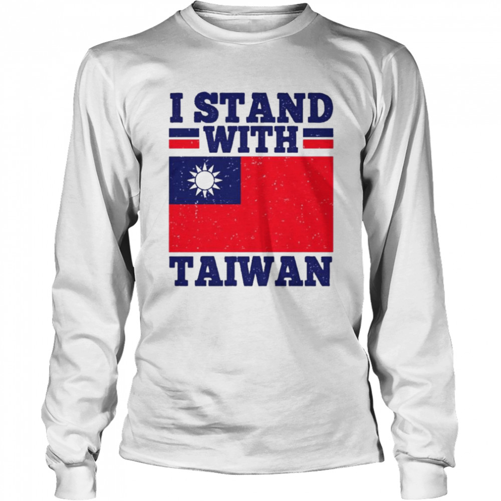 I Stand With Taiwan Flag Unisex T- Long Sleeved T-shirt