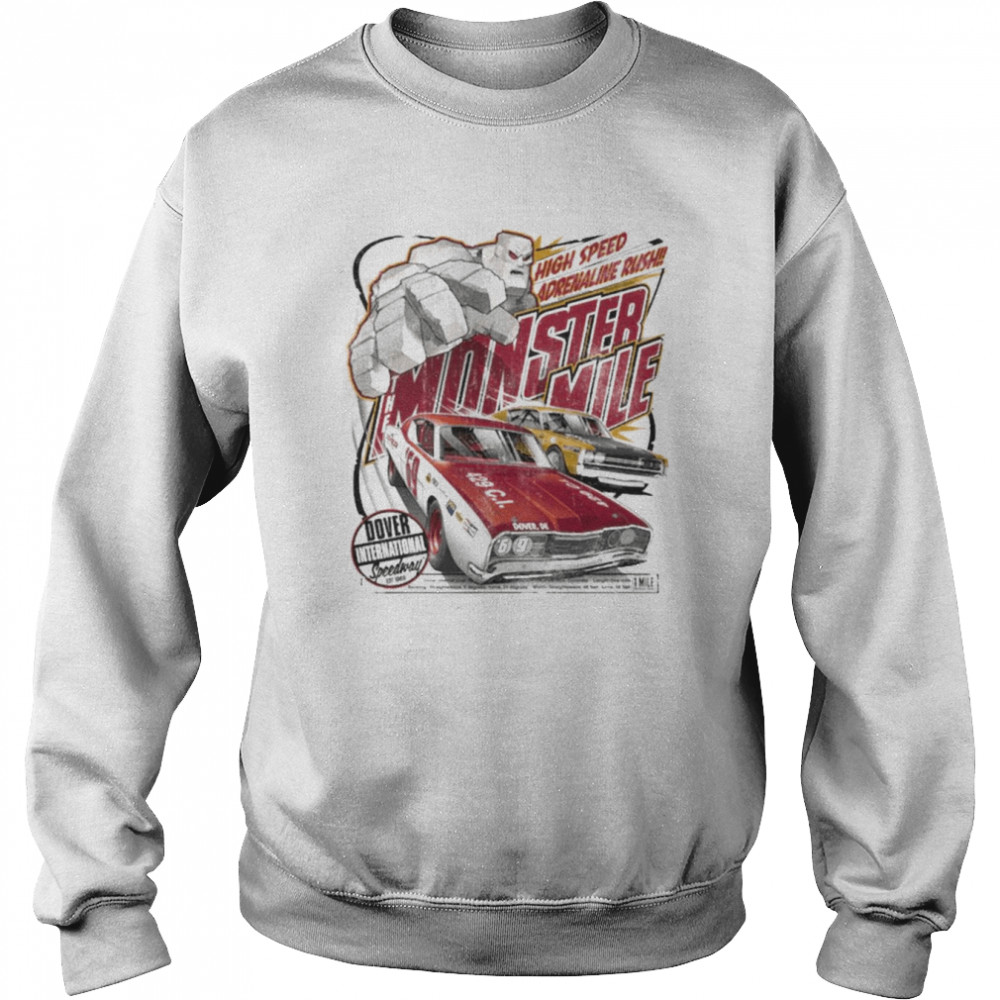 Men’s White Dover International Speedway High Speed Monster Mile T- Unisex Sweatshirt