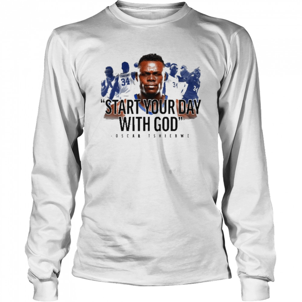 Oscar Tshiebwe Start With God Kentucky shirt Long Sleeved T-shirt