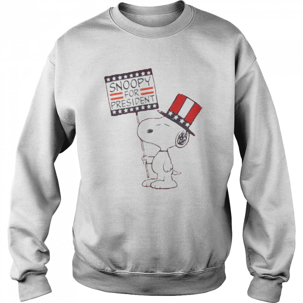 Peanuts Snoopy For President Patriotic Men’s Graphic T- Unisex Sweatshirt