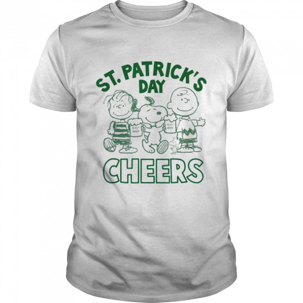 Peanuts Snoopy St. Patrick’s Charlie Brown Cheers T- Classic Men's T-shirt