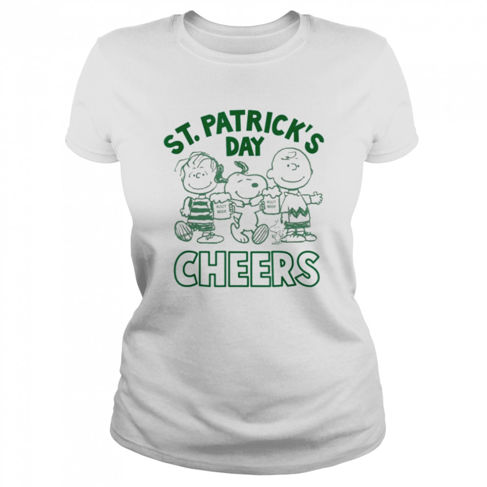 Peanuts Snoopy St. Patrick’s Charlie Brown Cheers T- Classic Women's T-shirt