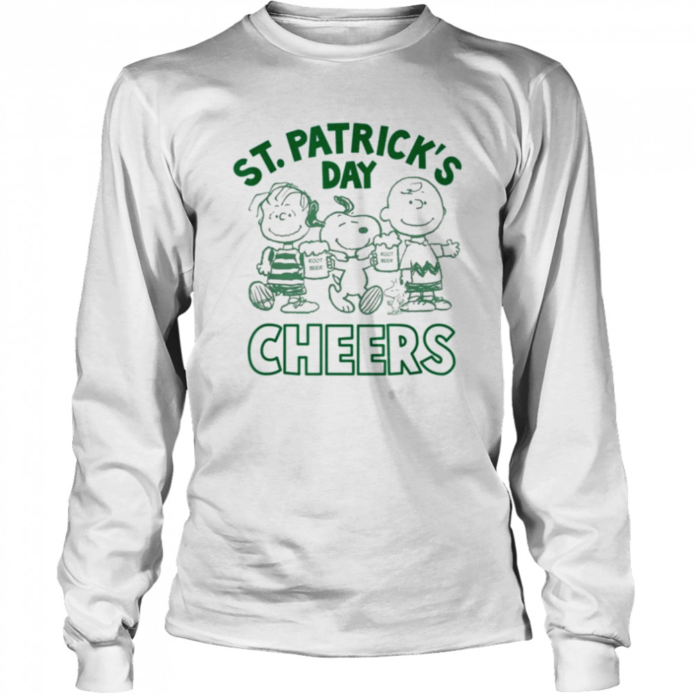 Peanuts Snoopy St. Patrick’s Charlie Brown Cheers T- Long Sleeved T-shirt