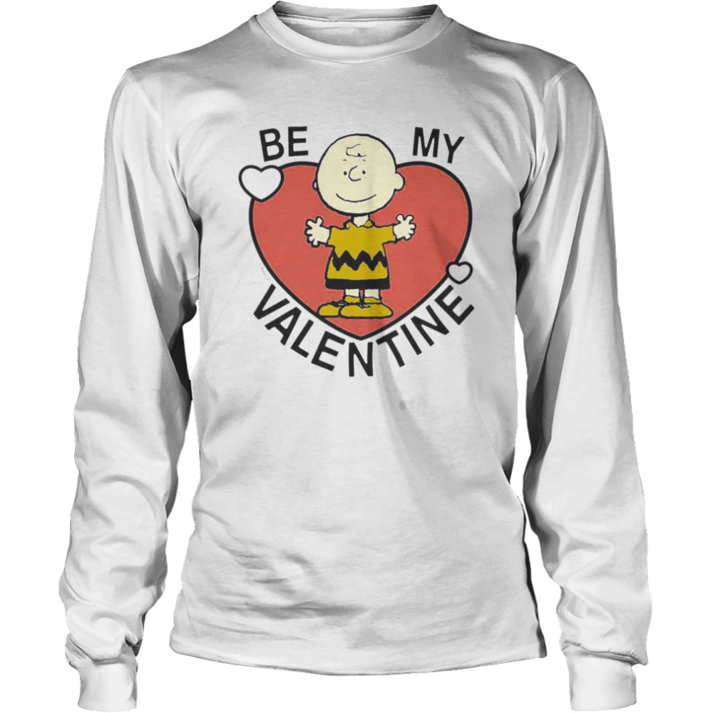 Peanuts Valentine Charlie Brown Heart  Long Sleeved T-shirt