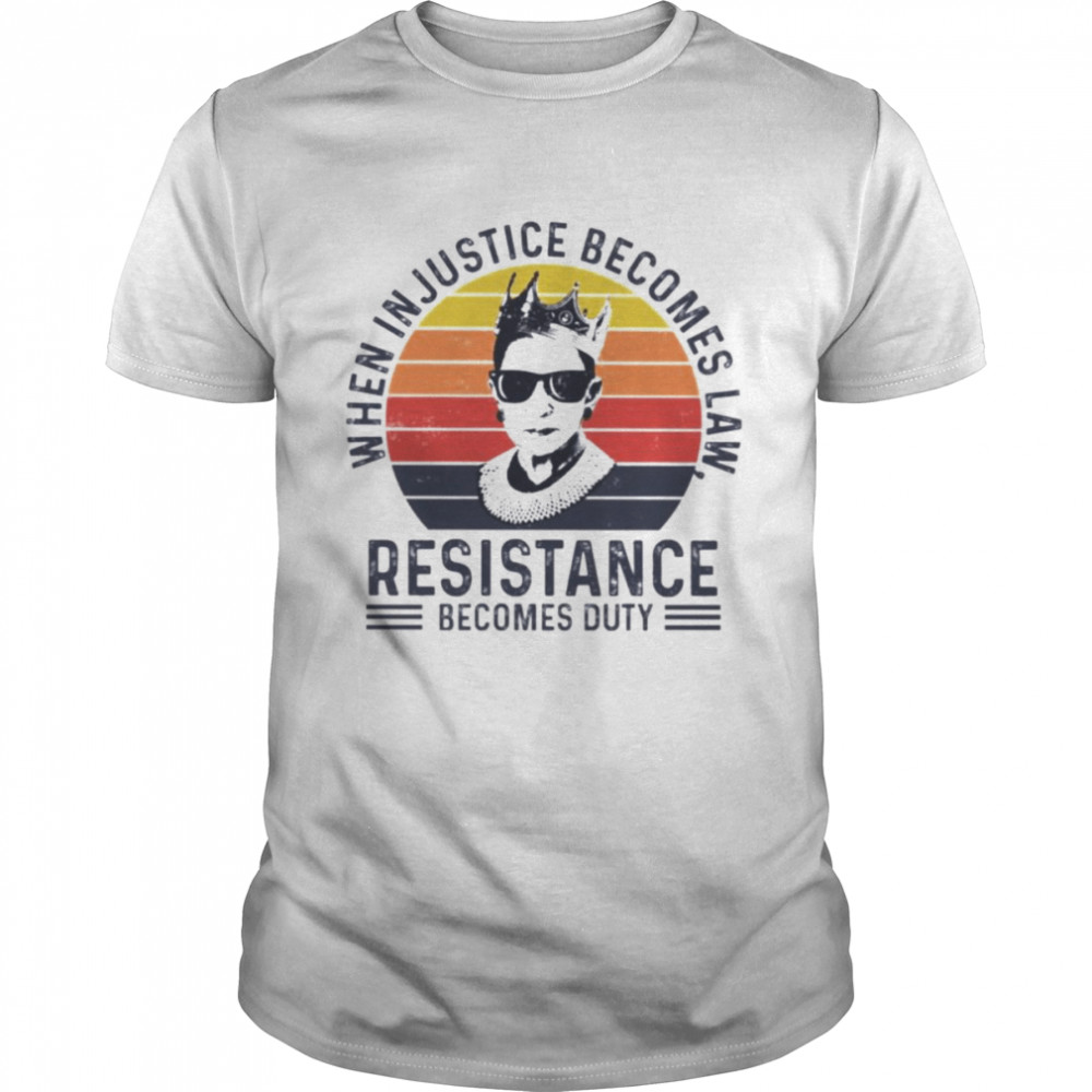 RBG when injustice becomes law vintage shirt Classic Men's T-shirt