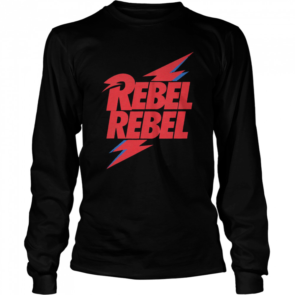 Rebel Rebel Lightning David Bowie shirt Long Sleeved T-shirt