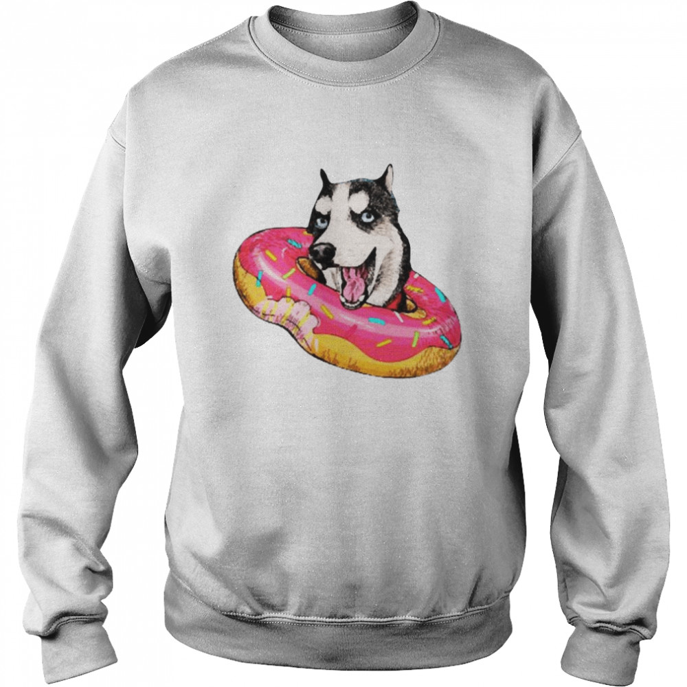 Sily Illustratio Siberian Funny Husky Donut shirt Unisex Sweatshirt