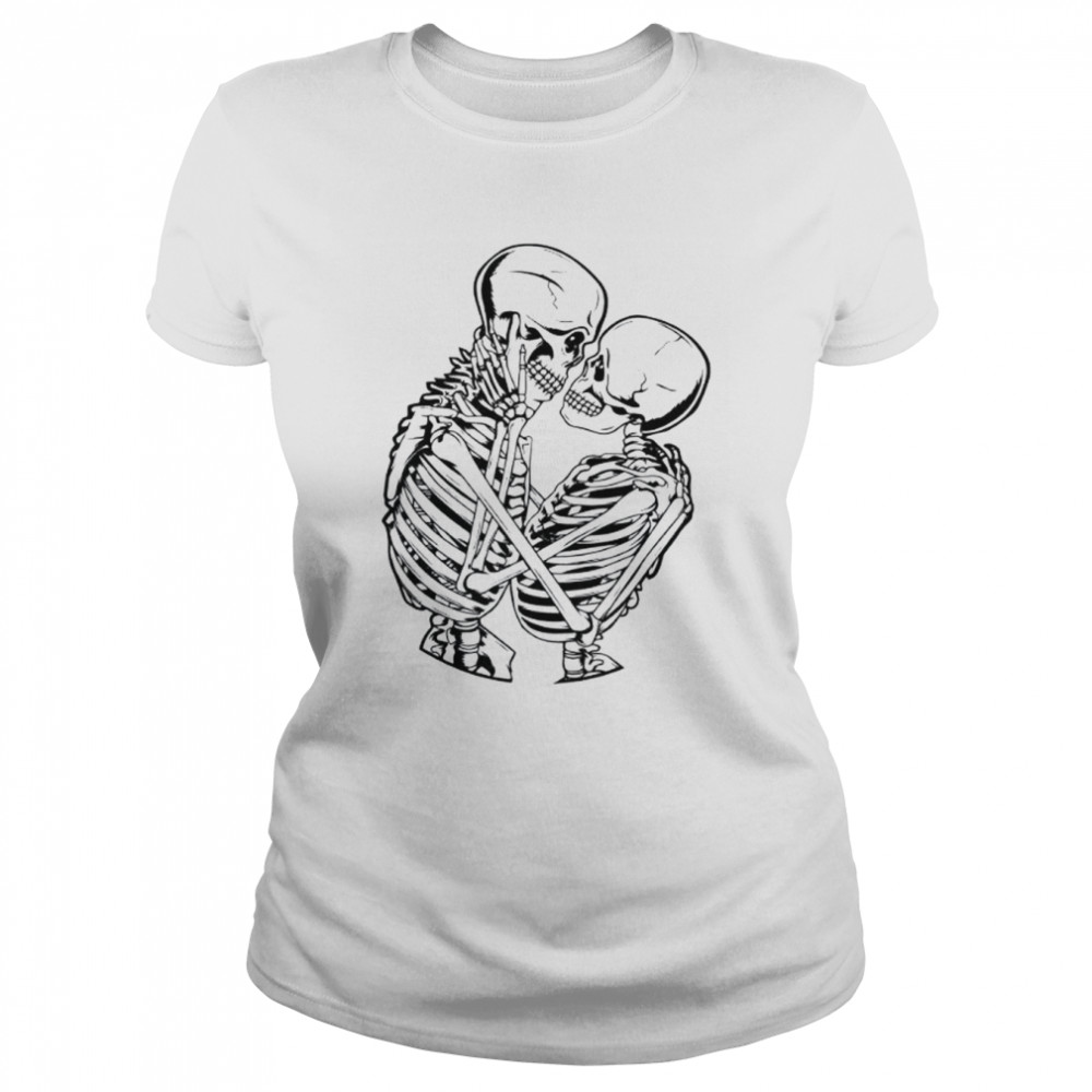 Skeleton Kissing Romance  Classic Women's T-shirt
