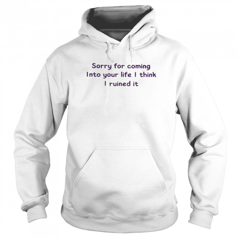 Sorry for coming into your life I think I ruined it shirt Unisex Hoodie