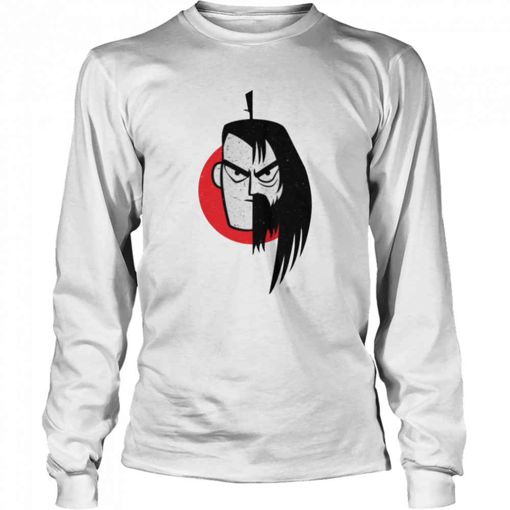 Split Face Art Samurai Jack shirt Long Sleeved T-shirt