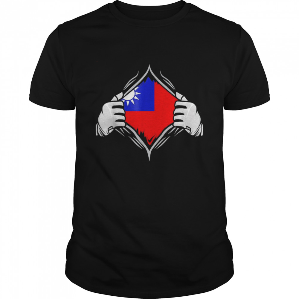 Super Taiwan Heritage Proud Taiwanese Roots Flag T- Classic Men's T-shirt