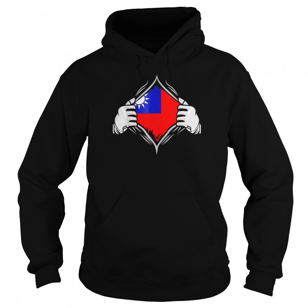 Super Taiwan Heritage Proud Taiwanese Roots Flag T- Unisex Hoodie