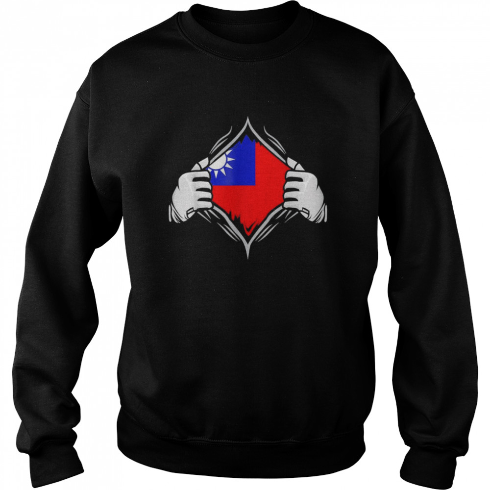 Super Taiwan Heritage Proud Taiwanese Roots Flag T- Unisex Sweatshirt