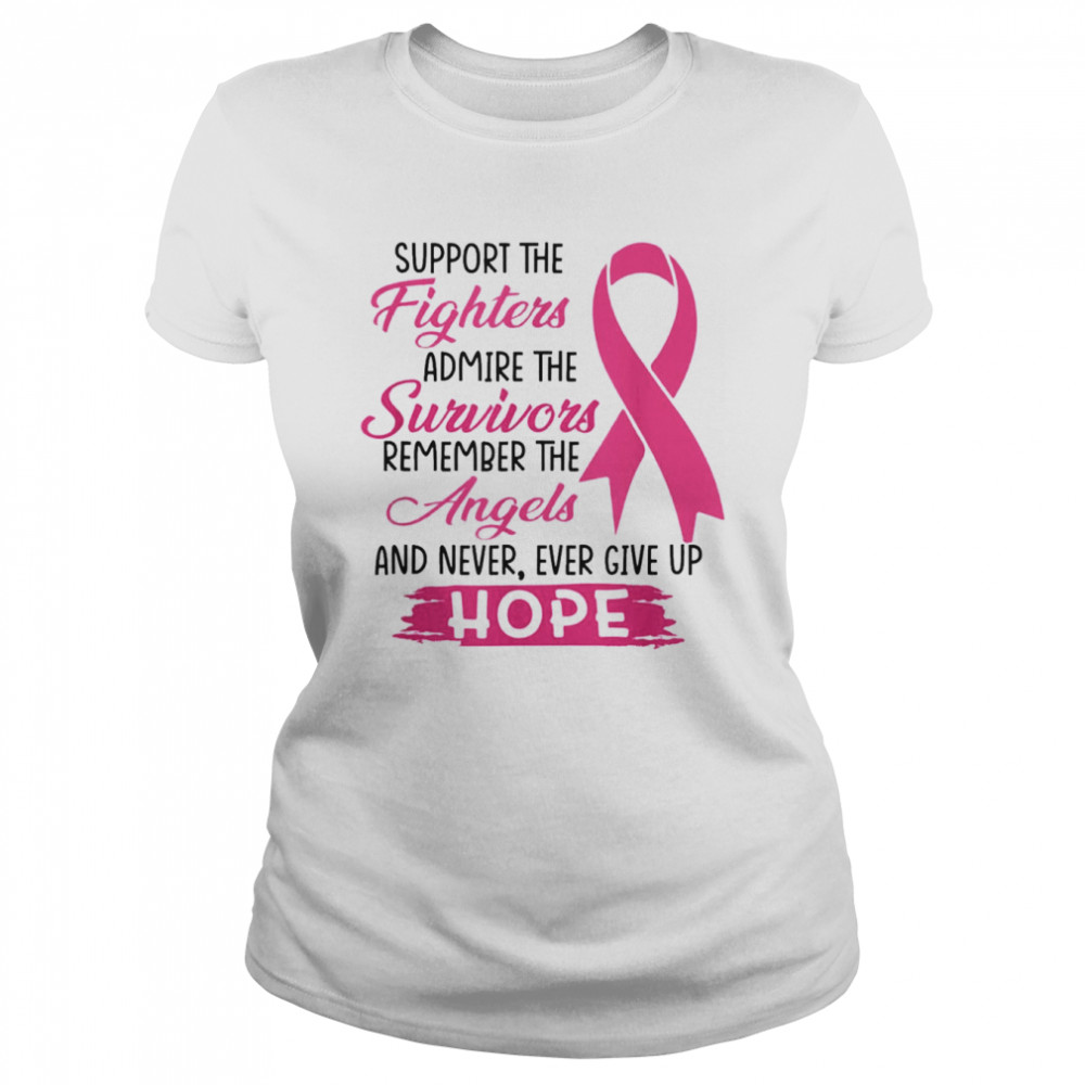 Support The Fighters Admire The Survivors Breast Cancer T- Classic Women's T-shirt