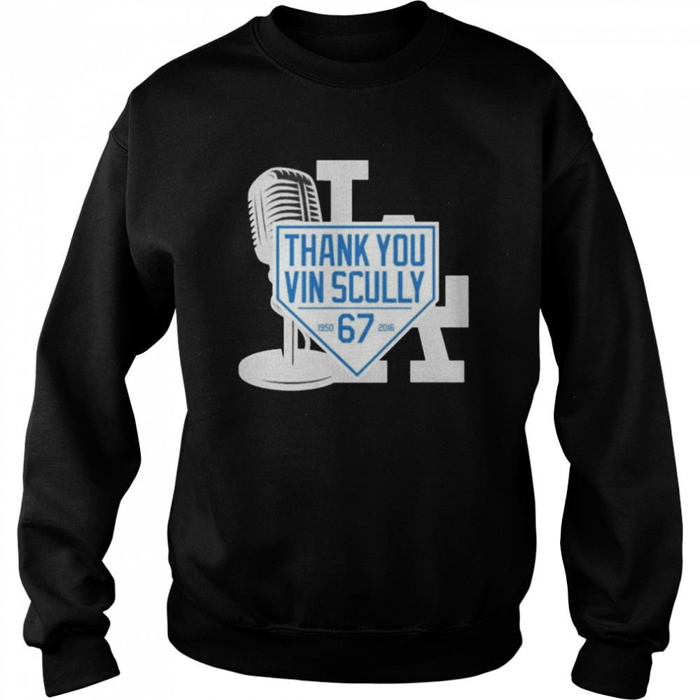 Thank you vin scully 67 memories t-shirt Unisex Sweatshirt