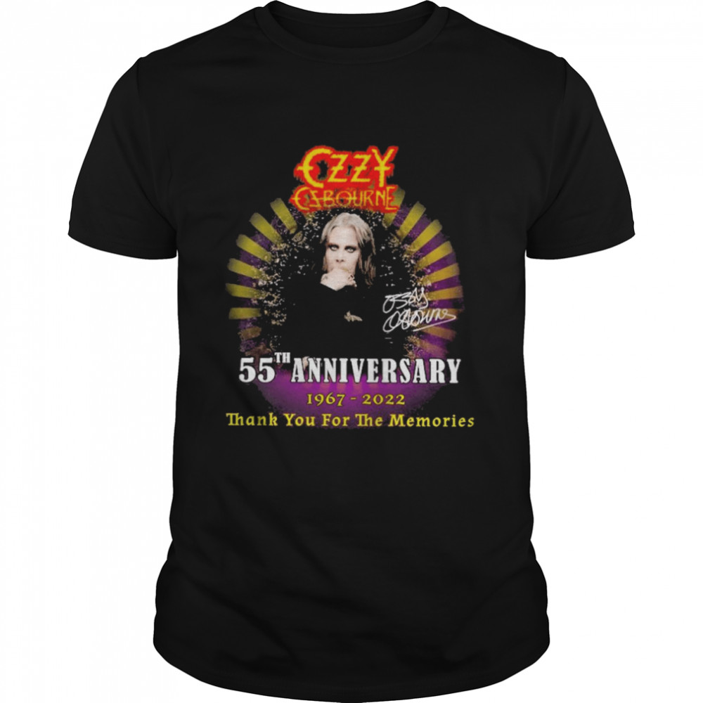 The OZZY OSBOURNE 55th anniversary 1967 2022 thank you for the memories shirt