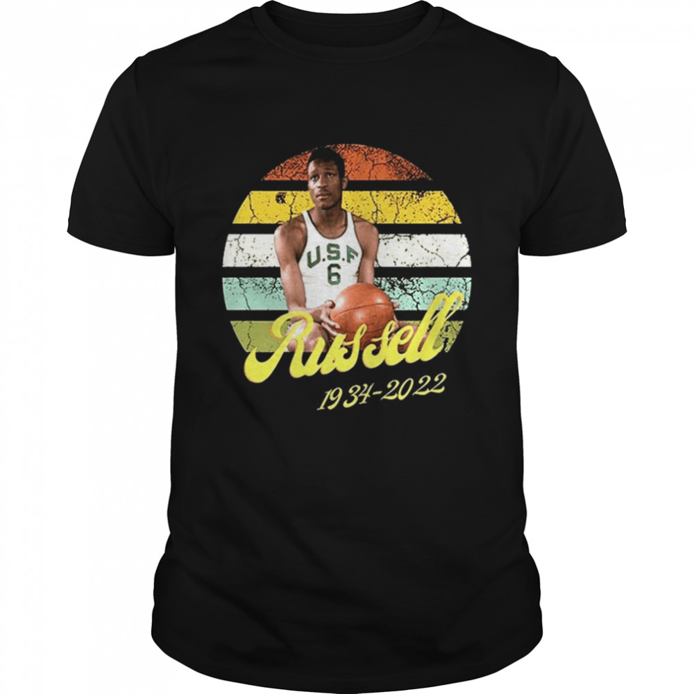 Vintage Bill Russell Legend Rest In Peace shirt Classic Men's T-shirt