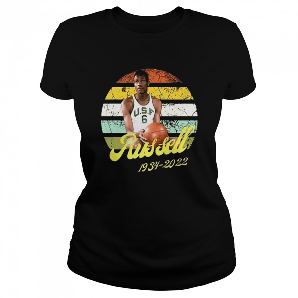 Vintage Bill Russell Legend Rest In Peace shirt Classic Women's T-shirt