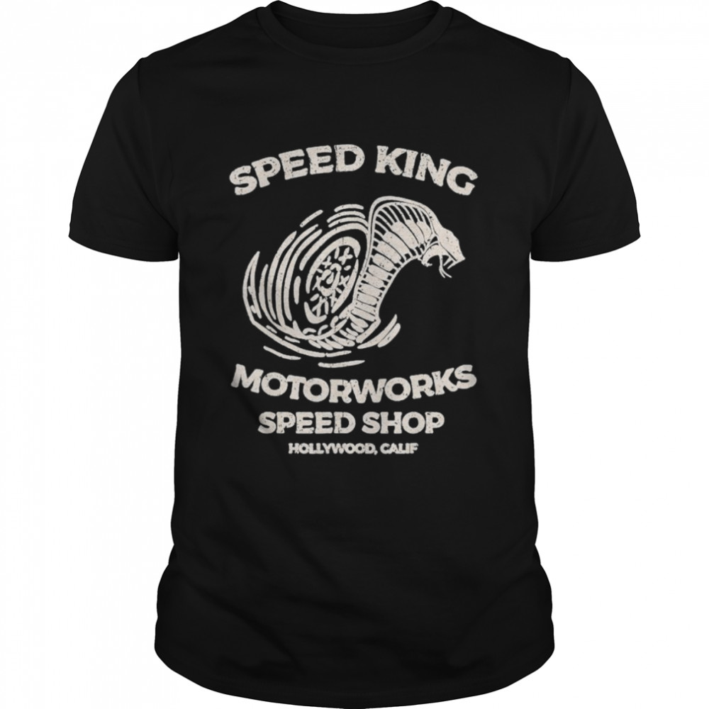 Vintage Speed King Motorworks Speed Shop Hollywood T-Shirt