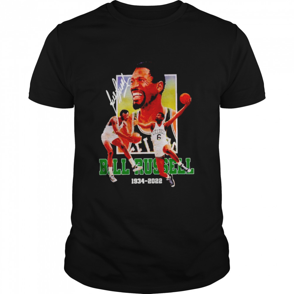 Boston Celtics Bill Russell 1934-2022 signature shirt Classic Men's T-shirt