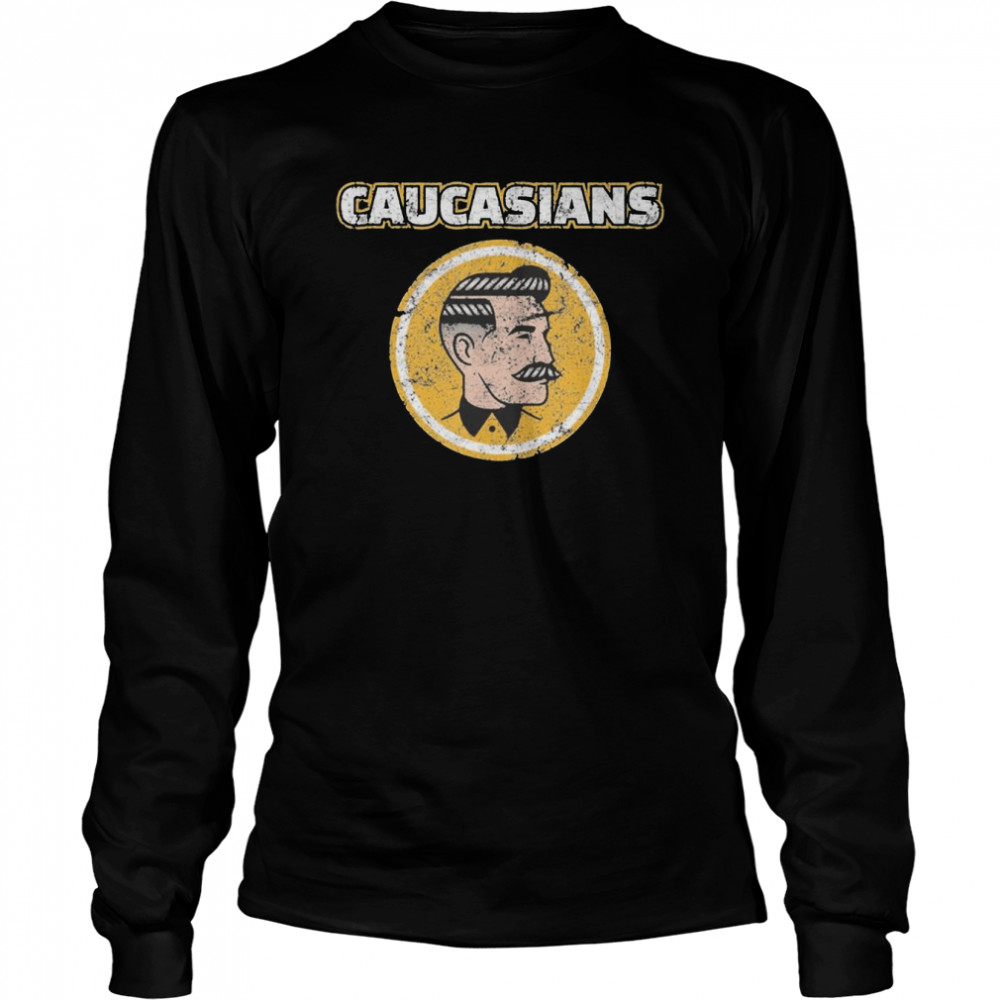 Caucasian Vintage Caucasians Pride retro T- Long Sleeved T-shirt