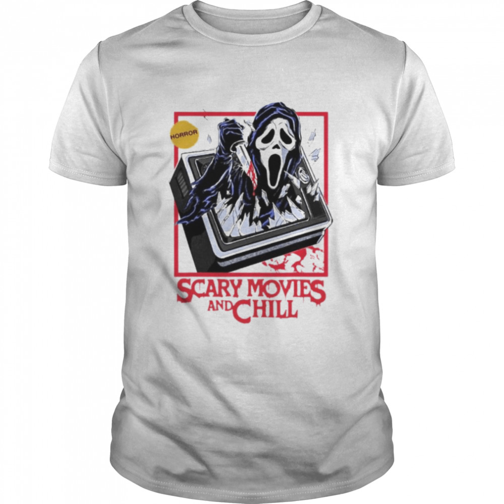 Scary Movies And Chill Funny Illustrations shirt Classic Men's T-shirt