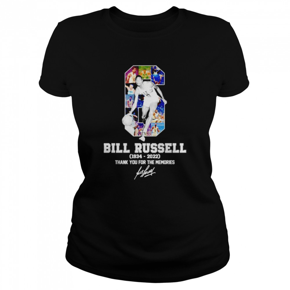 Bill Russell 1934-2022 thank you for the memories signature shirt Classic Women's T-shirt