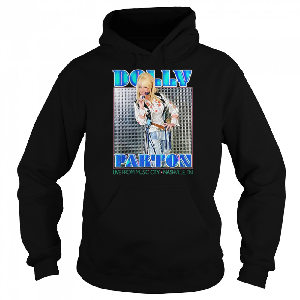 Disco Dolly Parton live from music city nashville shirt Unisex Hoodie