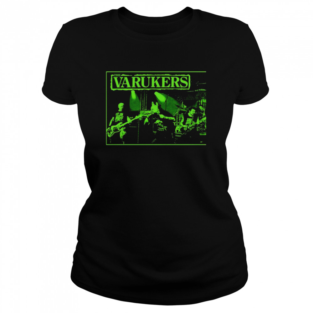 Green Art Retro Band The Varukers shirt Classic Women's T-shirt
