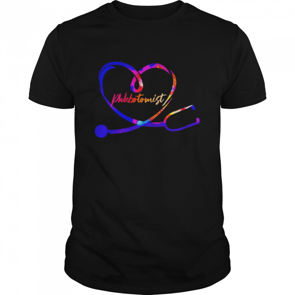 Nursing Is A Work Of Heart Phlebotomist  Classic Men's T-shirt