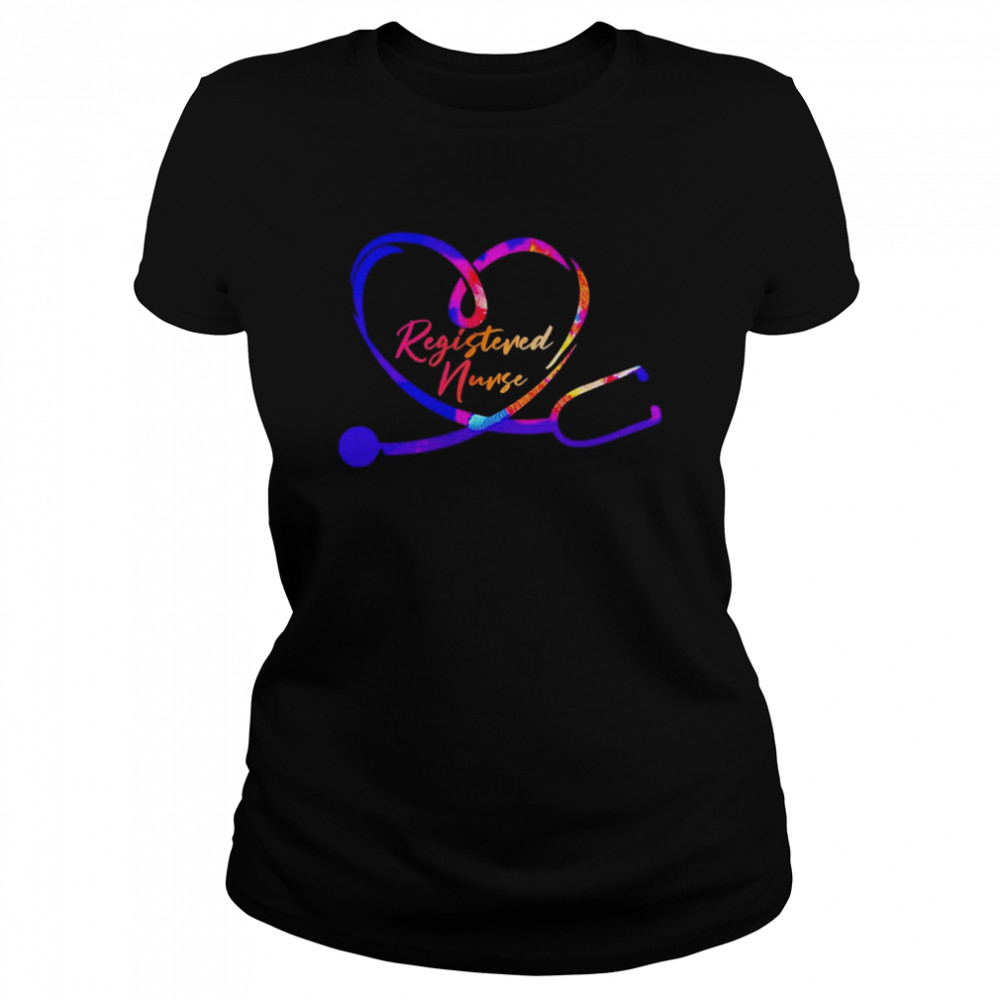 Nursing Is A Work Of Heart Registered Nurse  Classic Women's T-shirt