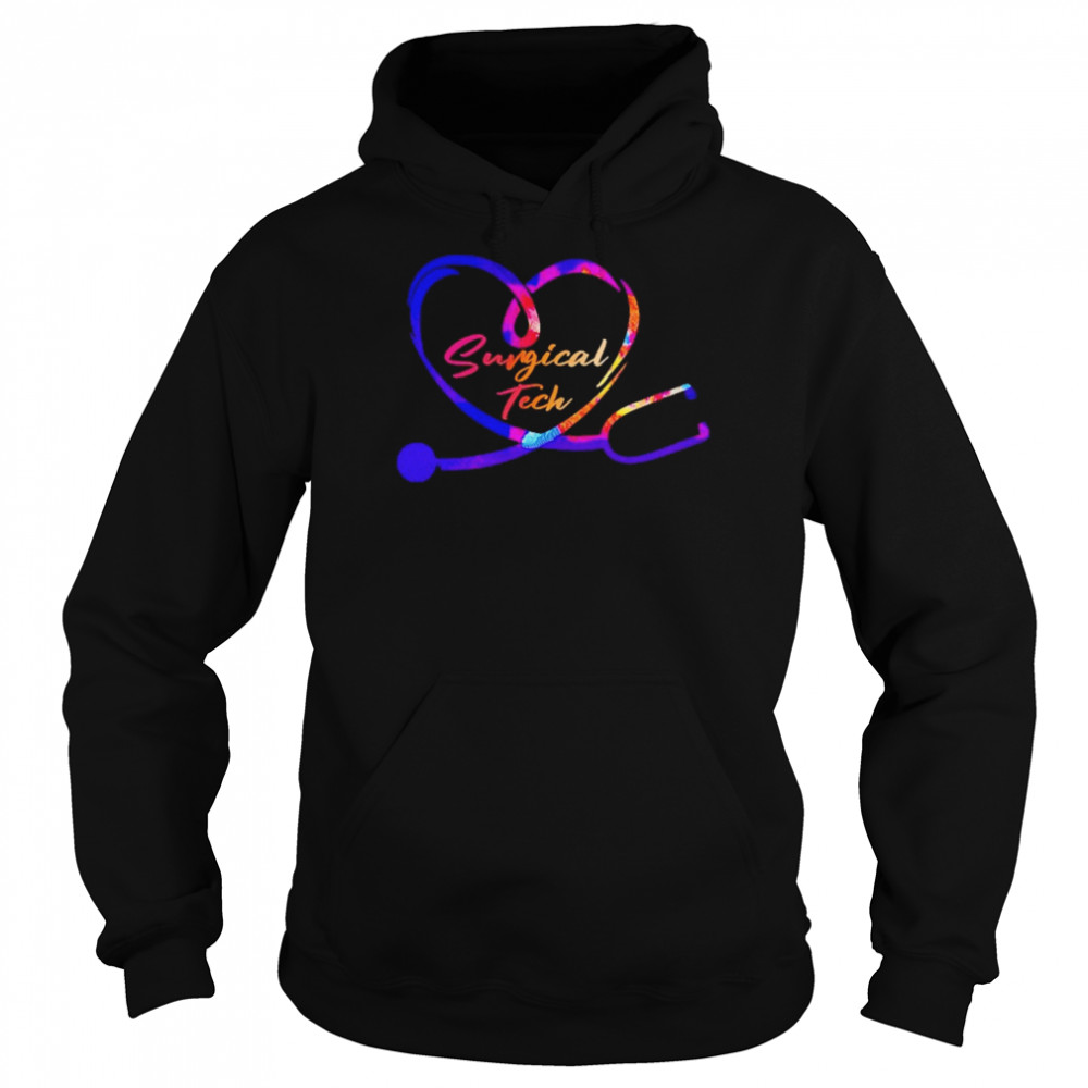 Nursing Is A Work Of Heart Surgical Tech  Unisex Hoodie