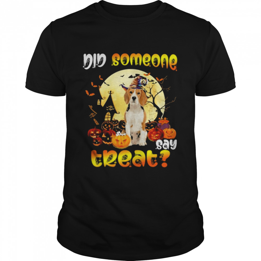 Beagle did someone say treat Happy Halloween shirt Classic Men's T-shirt