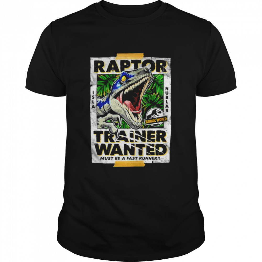 Jurassic Park Jurassic World Raptor Trainer Wanted Poster  Classic Men's T-shirt