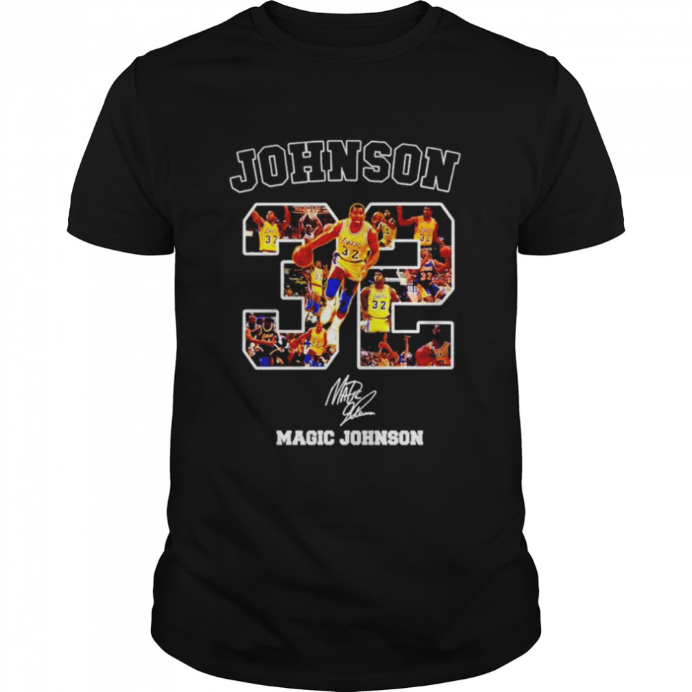 Los Angeles Lakers 32 Magic Johnson Signature shirt