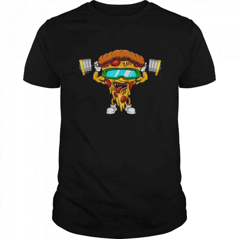 Pizza slice making squats bodybuilding fitness gym muscle shirt