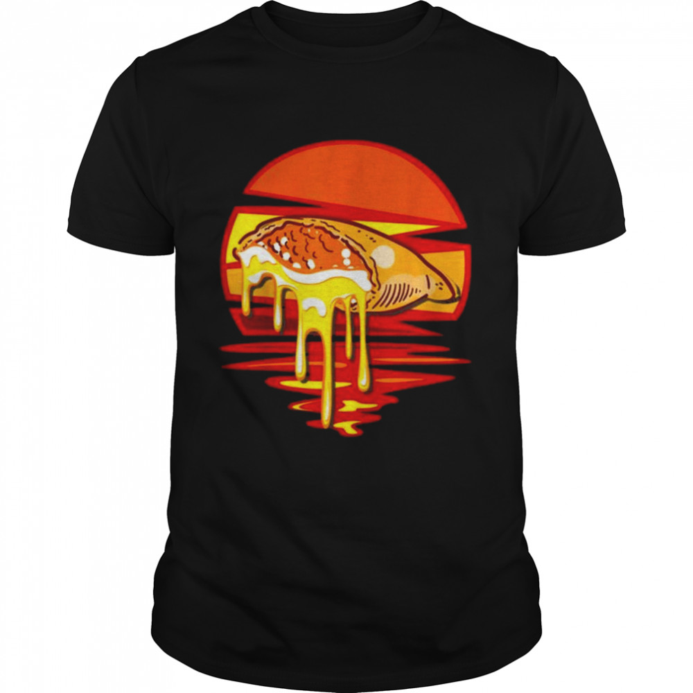 Vintage calzone cheese dripping pizza shirt