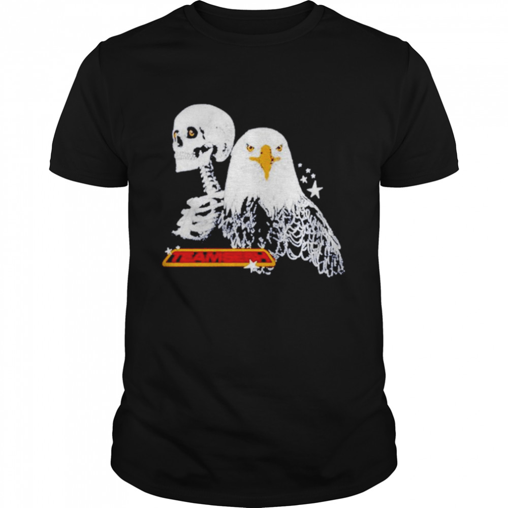 Team sesh eagle and skeleton shirt