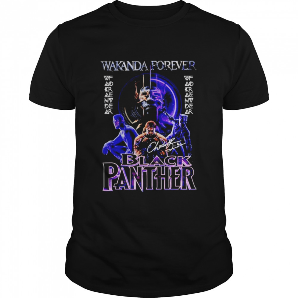 Wakanda forever black Panther legend signature shirt Classic Men's T-shirt